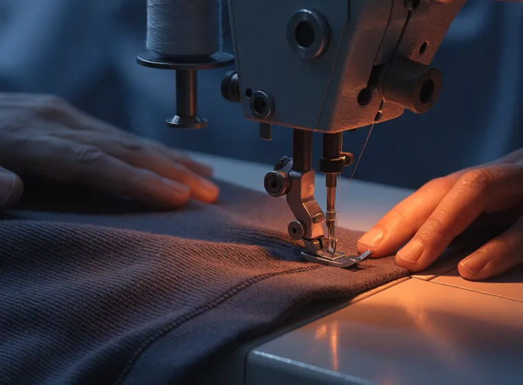 Endüstriyel dikiş makinesinde çalışma